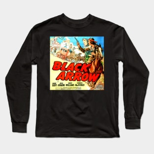 Vintage Western Movie Poster - Black Arrow Long Sleeve T-Shirt